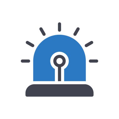 Şeffaf bir arkaplanda siren vektör illüstrasyonu. Konsept ve grafik tasarım simgeleri için kaliteli semboller..