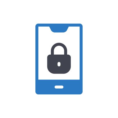 Şeffaf bir arkaplan üzerinde mobil vektör illüstrasyonu. Konsept ve grafik tasarımı için kaliteli semboller..