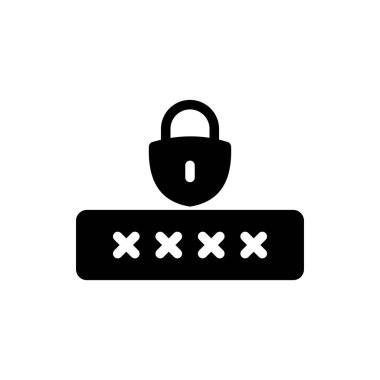 Şeffaf bir arkaplanda parola vektör çizimi. Konsept ve grafik tasarımı için kaliteli semboller.. 