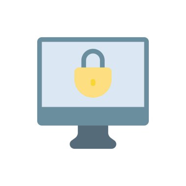 Şeffaf bir arkaplan üzerinde ekran vektör çizimi. Konsept ve grafik tasarım için özel kalite simgeleri.. 