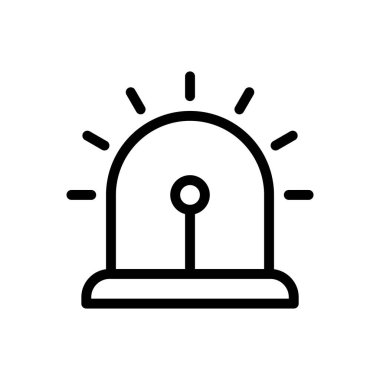 Şeffaf bir arkaplanda siren vektör çizimi. Premium kalite sembolleri. Konsept ve grafik tasarım için ince çizgi simgesi. 