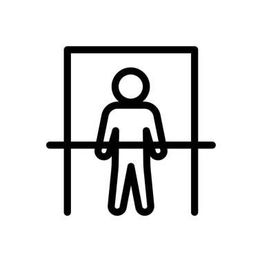 Şeffaf bir arkaplanda kullanıcı vektör çizimi. Konsept ve grafik tasarımı için ince çizgi simgesi.. 