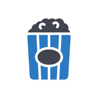 Şeffaf bir arkaplan üzerinde patlamış mısır vektör çizimi. Konsept ve grafik tasarımı için özel kalite semboller..