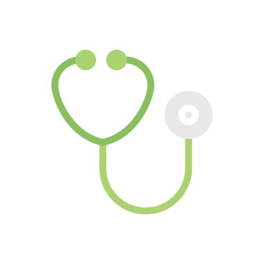 Saydam bir arkaplan üzerinde stetoskop vektör çizimi. Konsept ve grafik tasarımı için özel kalite simgeleri.. 