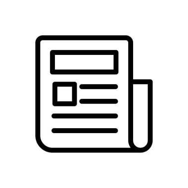 Saydam bir arkaplan üzerinde makale vektör illüstrasyonu.Premium kalite sembolleri. Konsept ve grafik tasarım için ince çizgi simgesi.