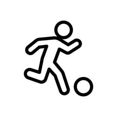 Saydam bir arkaplan üzerinde futbol vektör çizimi. Premium kalite sembolleri. Konsept ve grafik tasarım için ince çizgi simgesi. 