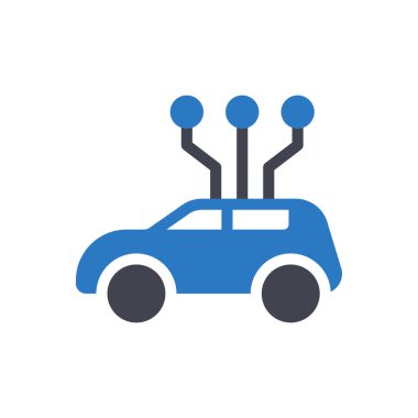 Şeffaf bir arkaplan üzerinde araba vektör çizimi. Konsept ve grafik tasarımı için mükemmel kalite semboller.. 