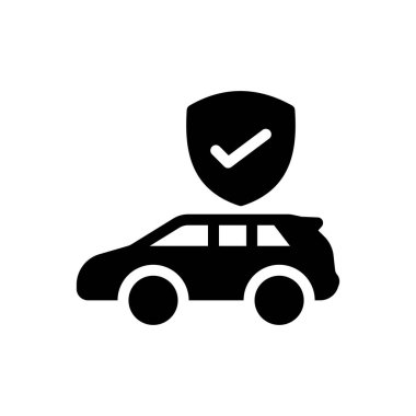 Şeffaf bir arkaplan üzerinde araba vektör çizimi. Konsept ve grafik tasarımı için mükemmel kalite semboller..