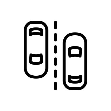 Şeffaf bir arkaplan üzerinde otoyol vektör çizimi. Premium kalite semboller. Konsept ve grafik tasarım için ince çizgi simgesi. 