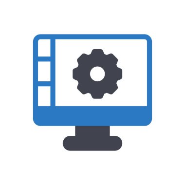 monitor vector illustration on a transparent background.Premium quality symbols.Glyphs icon for concept and graphic design.