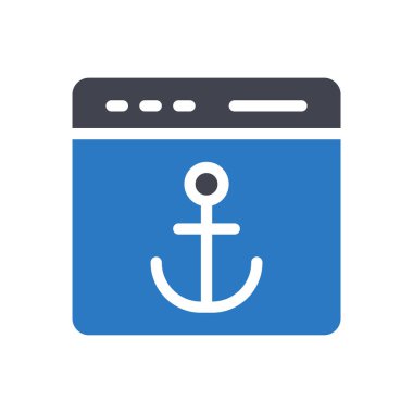 Şeffaf bir arkaplan üzerindeki anchor vektör çizimi. Konsept ve grafik tasarımı için mükemmel kalite sembolleri..