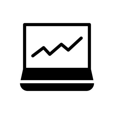 Şeffaf bir arkaplan üzerinde dizüstü bilgisayar vektör çizimi. Konsept ve grafik tasarım için kaliteli semboller..