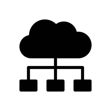 Şeffaf bir arkaplan üzerinde bulut vektör çizimi. Konsept ve grafik tasarımı için özel kalite semboller..