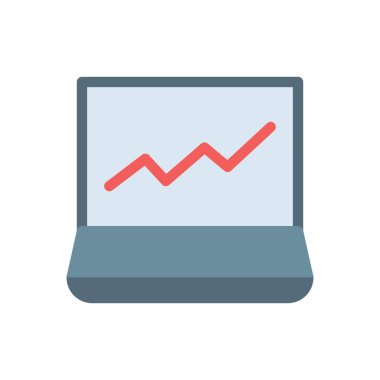 Şeffaf bir arkaplanda dizüstü bilgisayar vektör çizimi. Konsept ve grafik tasarımı için birinci sınıf kalite simgeler..