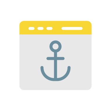 Şeffaf bir arkaplan üzerindeki anchor vektör illüstrasyonu. Konsept ve grafik tasarım için premimium kalite simgeleri..