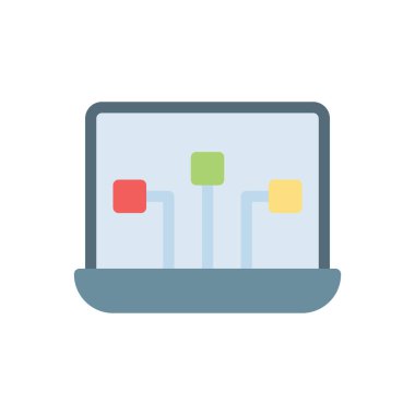 Şeffaf bir arkaplanda dizüstü bilgisayar vektör çizimi. Konsept ve grafik tasarımı için birinci sınıf kalite simgeler..