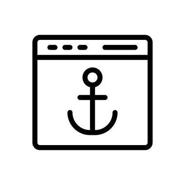 Şeffaf bir arkaplan üzerinde sunucu vektör illüstrasyonu.Premium kalite sembolleri. Konsept ve grafik tasarım için ince çizgi simgesi. 