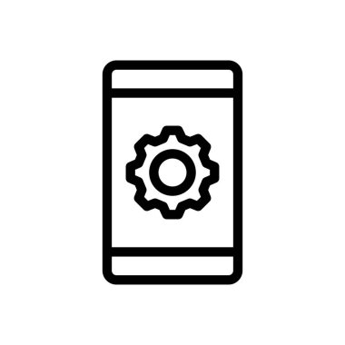 Şeffaf bir arkaplan üzerinde mobil vektör çizimi. Premium kalite sembolleri. Konsept ve grafik tasarım için ince çizgi simgesi. 