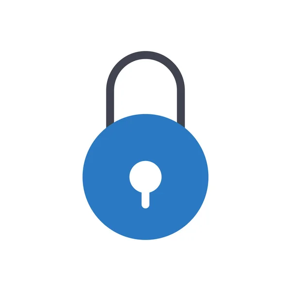 Padlock Vector Illustration Transparent Background Premium Quality Symbols Glyphs Icon — Stok Vektör