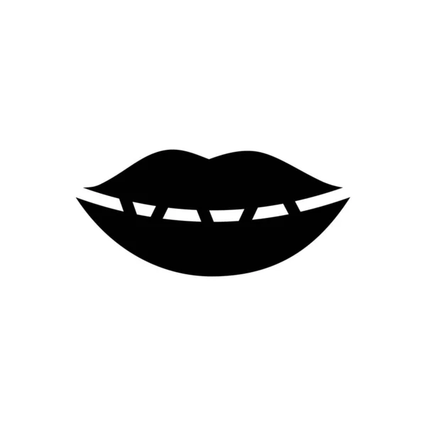 Mouth Vector Illustration Transparent Background Premium Quality Symbols Glyphs Icon — ストックベクタ