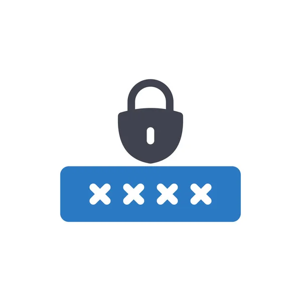 Password Vector Illustration Transparent Background Premium Quality Symbols Glyphs Icon — Stock Vector