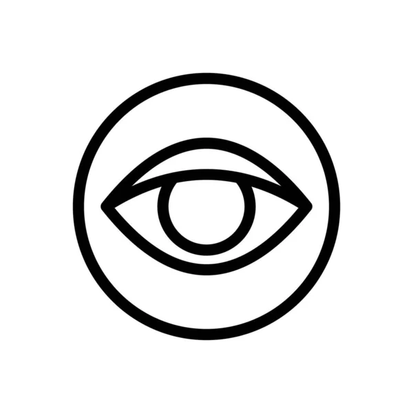 그라운드에 Eye Vector Premium Quality Symbols Thin Line Icon Concept — 스톡 벡터