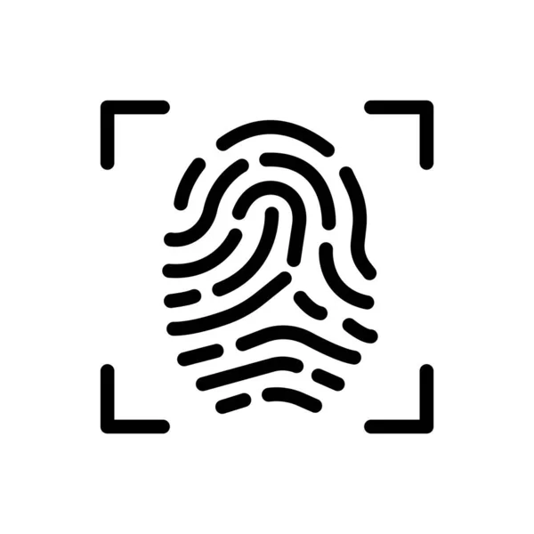 Fingerprint Vector Illustration Transparent Background Premium Quality Symbols Thin Line — Stock Vector