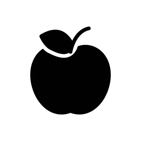 Apple Vector Illustration Transparent Background Premium Quality Symbols Glyphs Icon — Stockvector