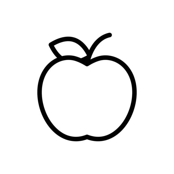 Apple Vector Illustration Transparent Background Premium Quality Symbols Thin Line — Stockvector
