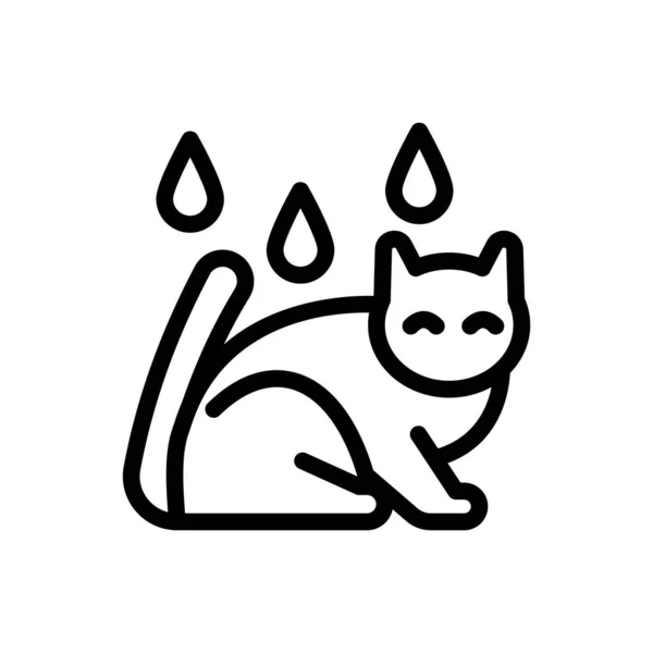 Cat Vector Illustration Transparent Background Premium Quality Symbols Thin Line — Vetor de Stock