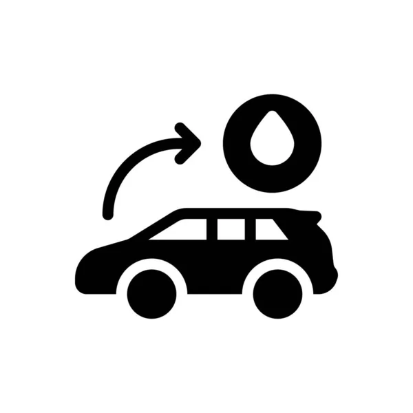 透明背景下的汽车矢量图解 高级质量符号 概念和图形设计的Glyphs图标 — 图库矢量图片