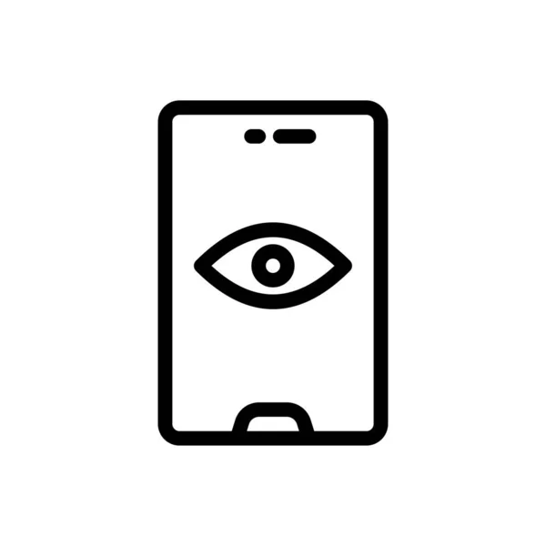 Mobile Vektorillustration Auf Transparentem Hintergrund Symbole Premium Qualität Thin Line — Stockvektor