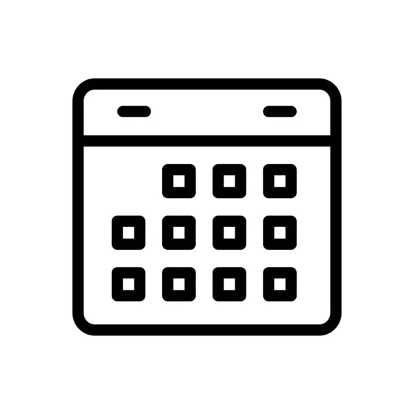 Kalender Vektor Illustration Transparent Bakgrund Premium Kvalitetssymboler Tunn Linje Ikon — Stock vektor