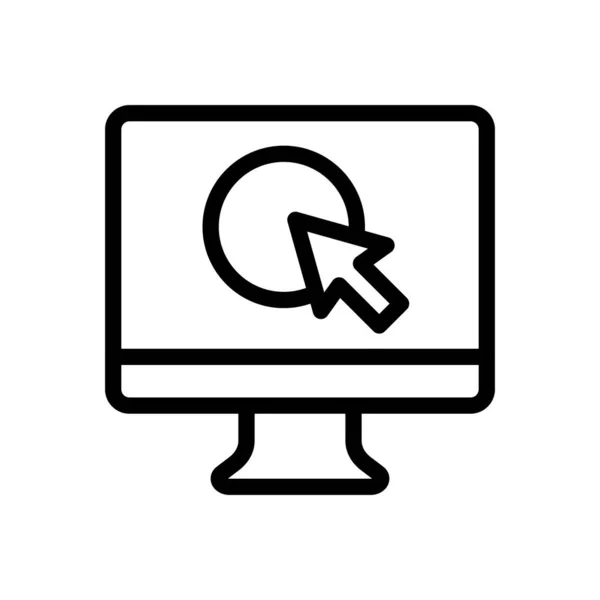 Monitor Vector Illustratie Een Transparante Achtergrond Premium Kwaliteit Symbolen Dunne — Stockvector