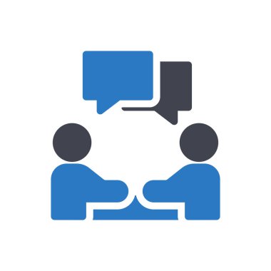 Şeffaf bir arkaplan üzerinde sohbet vektör illüstrasyonu. Konsept ve grafik tasarımı için kaliteli semboller.. 