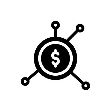 Saydam bir arkaplanda dolar vektör illüstrasyonu. Konsept ve grafik tasarım simgeleri için kaliteli semboller.. 