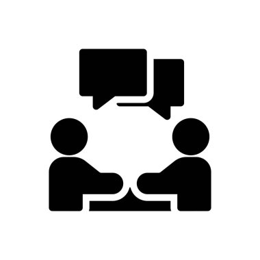 Şeffaf bir arkaplan üzerinde sohbet vektör illüstrasyonu. Konsept ve grafik tasarımı için kaliteli semboller.. 