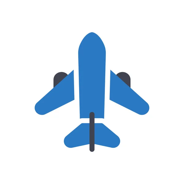 Plane Vector Illustration Transparent Background Premium Quality Symbols Glyphs Icon — Image vectorielle