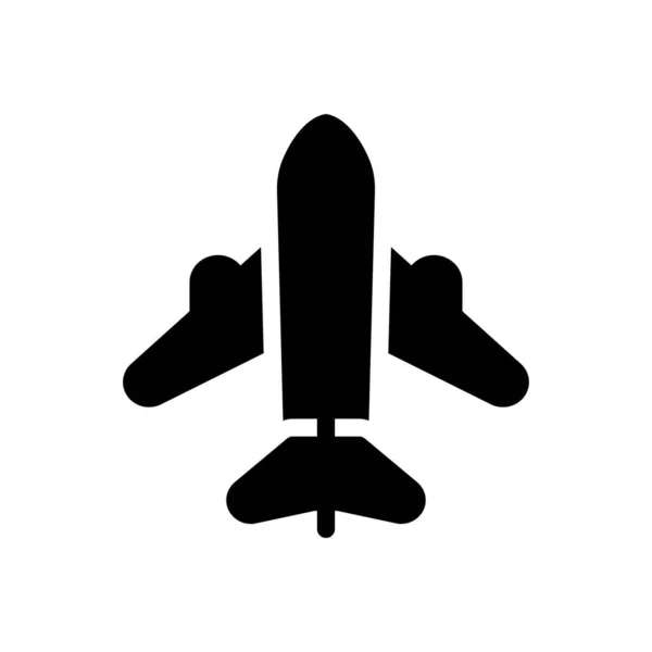 Plane Vector Illustration Transparent Background Premium Quality Symbols Glyphs Icon — Stock Vector