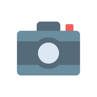 Şeffaf bir arkaplan üzerinde kamera vektör illüstrasyonu. Konsept ve grafik tasarım için birinci sınıf kalite simgeler.. 