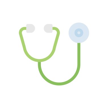 Saydam bir arkaplan üzerinde stetoskop vektör çizimi. Konsept ve grafik tasarımı için özel kalite simgeleri..