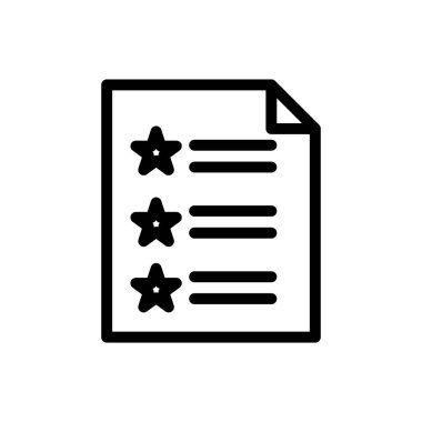 Şeffaf bir arkaplan üzerinde yıldız vektör çizimi. Premium kalite semboller. Konsept ve grafik tasarım için ince çizgi simgesi.