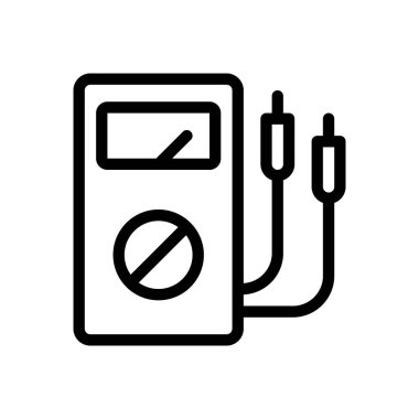 voltmeter vector illustration on a transparent background.Premium quality symbols.Thin line icon for concept and graphic design.