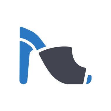 Şeffaf bir arkaplan üzerinde topuklu vektör çizimi. Konsept ve grafik tasarımı için mükemmel kalite sembolleri..