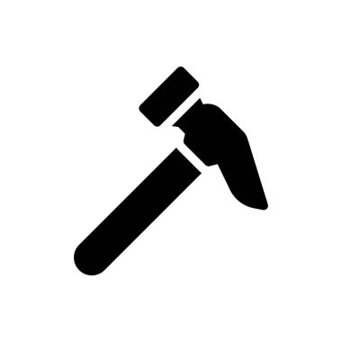 Şeffaf bir arkaplan üzerinde çekiç vektör illüstrasyonu. Konsept ve grafik tasarımı için özel kalite semboller.. 