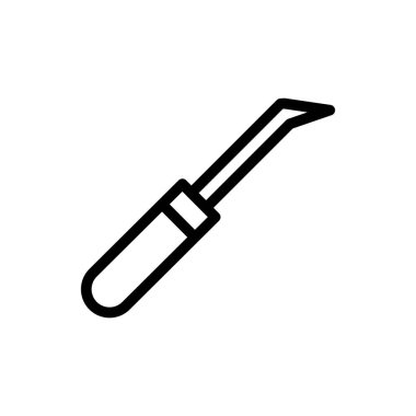 Şeffaf bir arkaplanda iğne vektör çizimi. Konsept ve grafik tasarım için ince çizgi simgesi..