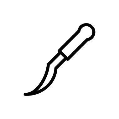 Şeffaf bir arkaplanda awl vektör çizimi. Premium kalite sembolleri. Konsept ve grafik tasarım için ince çizgi simgesi. 