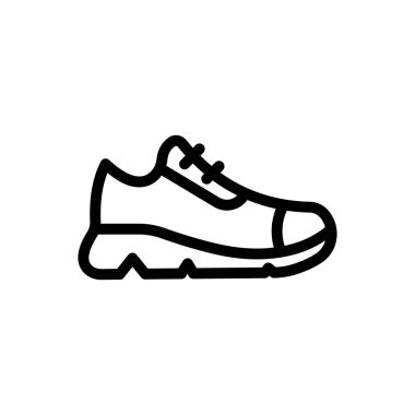 Saydam bir arkaplanda ayakkabı vektör çizimi. Premium kalite semboller. Konsept ve grafik tasarım için ince çizgi simgesi.