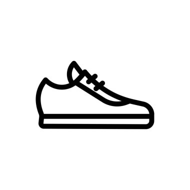 Saydam bir arkaplanda ayakkabı vektör çizimi. Premium kalite semboller. Konsept ve grafik tasarım için ince çizgi simgesi.