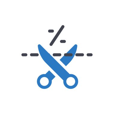 Şeffaf bir arkaplan üzerinde makas vektör çizimi. Konsept ve grafik tasarımı için birinci sınıf kalite semboller.. 